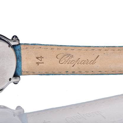Chopard Stainless Steel Alligator 5 Diamond Blue Sapphire 26mm Happy Sport Quartz Watch 6 of 9
