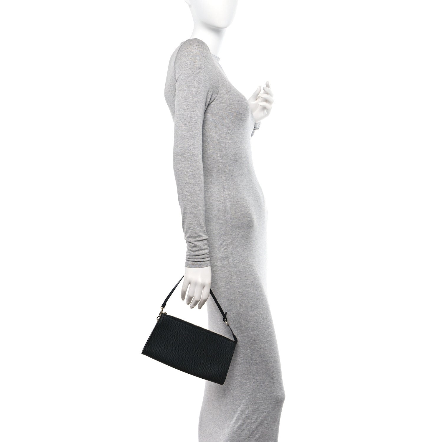 Louis Vuitton Epi Pochette Accessories 24 Black 2 of 9