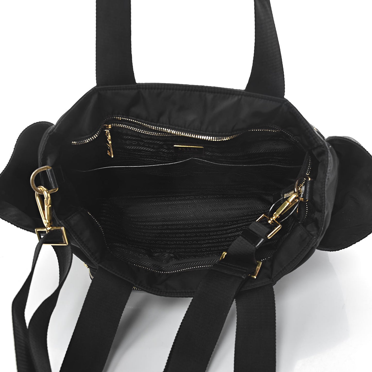 Tessuto Nylon Vela Diaper Bag Black