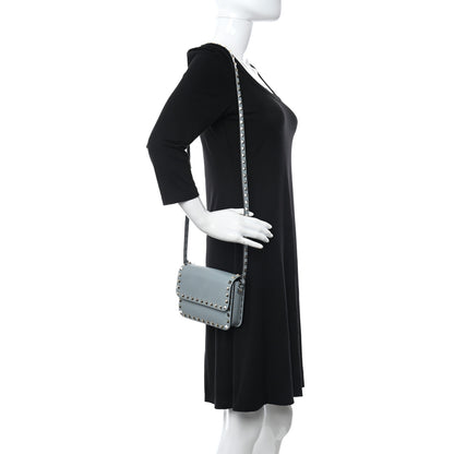 Valentino Garavani Vitello Rockstud Flap Crossbody Bag London Stone 2 of 8