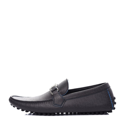 Louis Vuitton Taiga Mens Hockenheim Moccasin Loafers 8 Ardoise 1 of 10