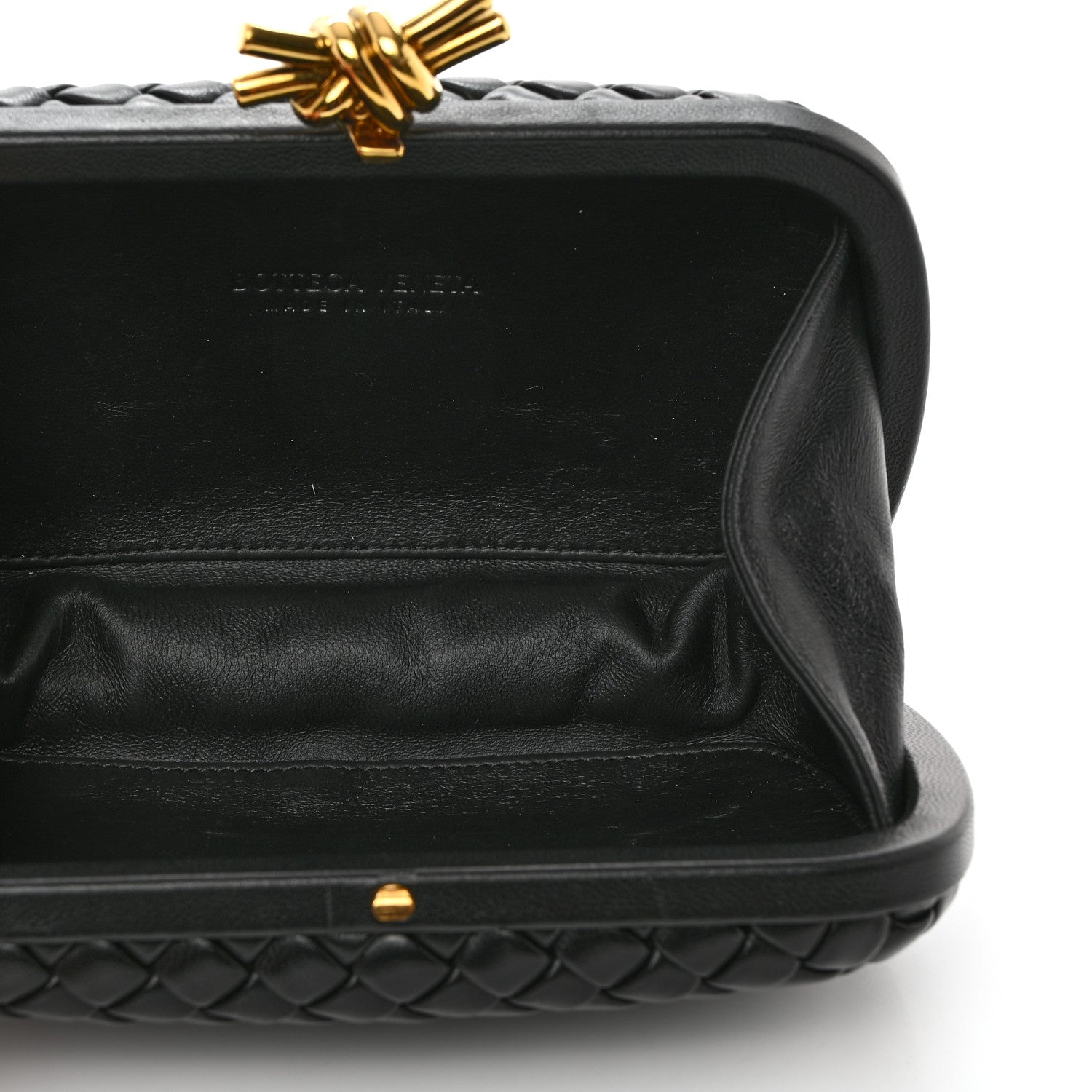 Bottega Veneta Nappa Intrecciato Knot Clutch Black 5 of 10