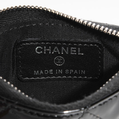 Chanel Patent Quilted Zip Coin Purse Black 6 of 7