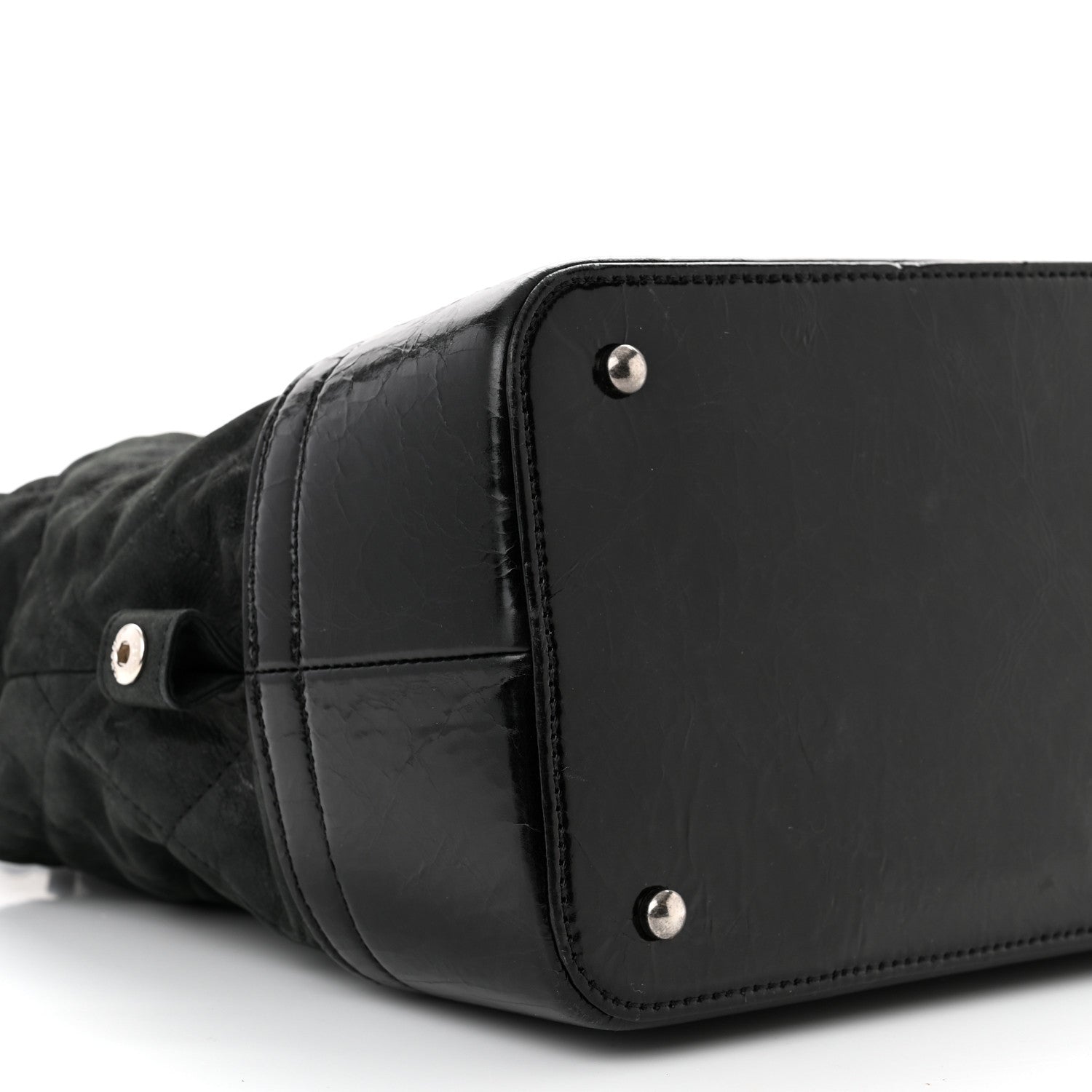 Chanel Iridescent Calfskin Quilted VIP Bowling Bag Black 10 of 13