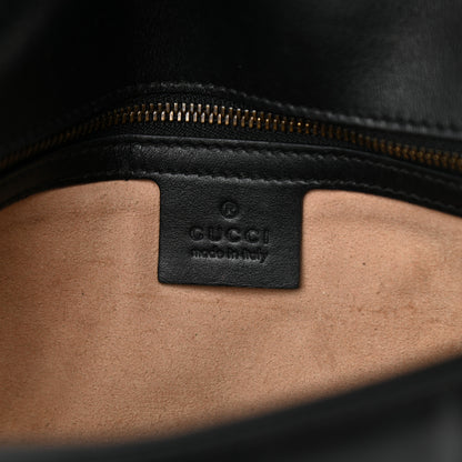 Gucci Calfskin Matelasse Small GG Marmont Shoulder Bag Black 6 of 17