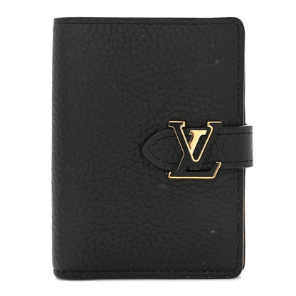Louis Vuitton LOUIS VUITTON Taurillon Capucines Vertical Compact Wallet Black 1 of 8