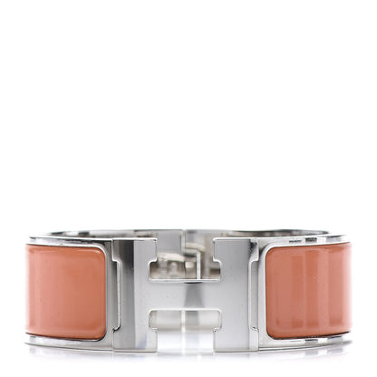 Hermes Enamel Wide Clic Clac H Bracelet PM Peach Melba 1 of 4