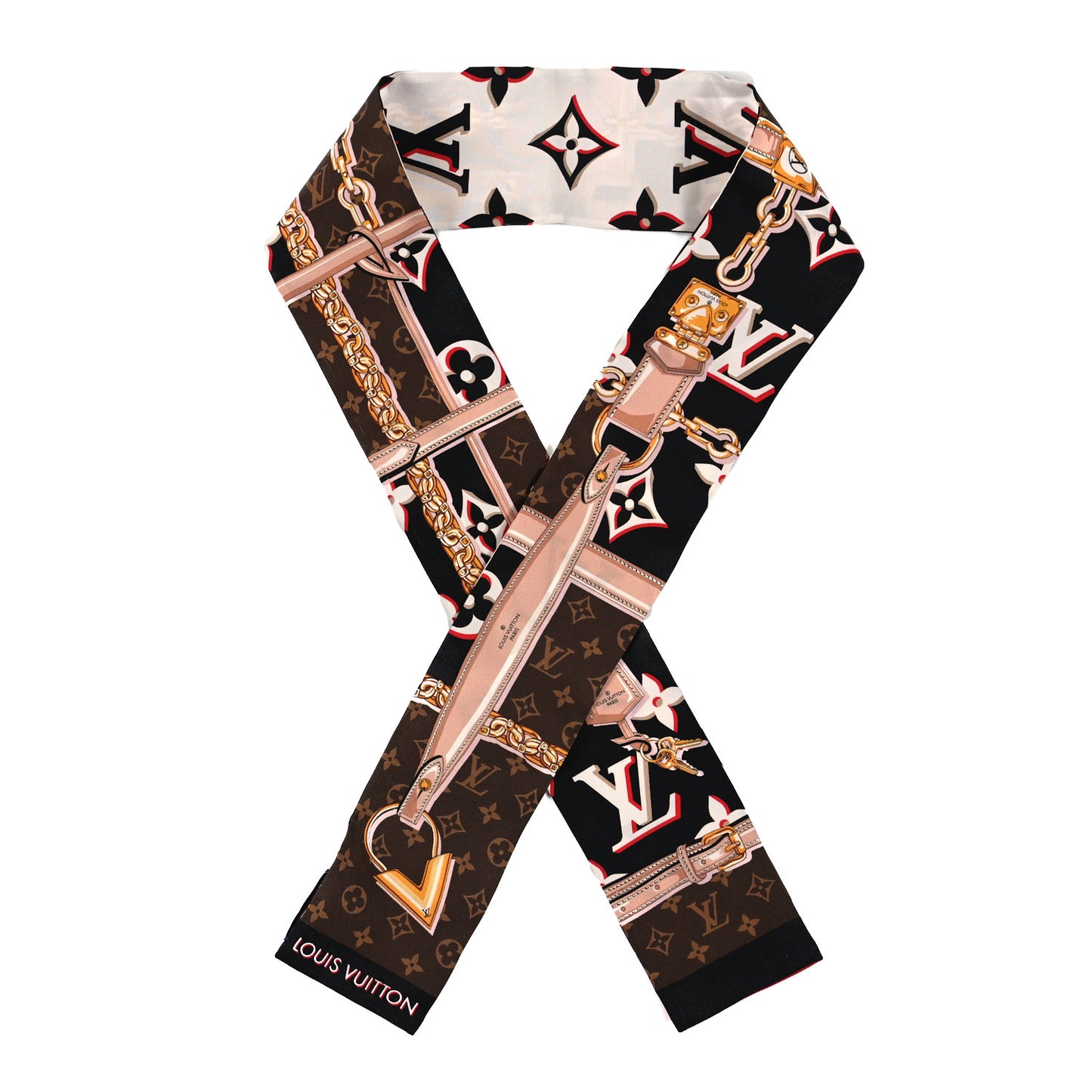 Silk Monogram Escale Perfect Match Bandeau Marron