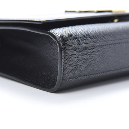 Saint Laurent Grain De Poudre Medium Classic Monogram Kate Satchel Black 9 of 12