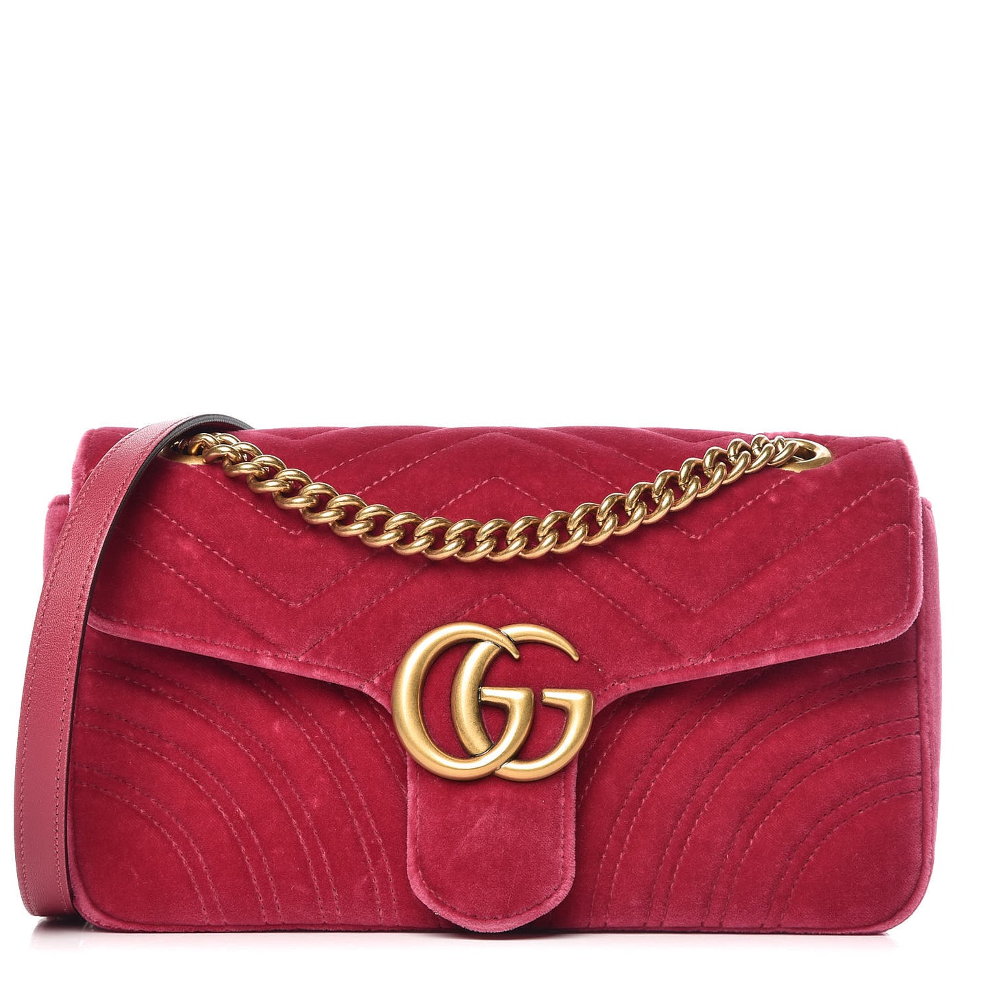 Velvet Matelasse Small GG Marmont Shoulder Bag Light Raspberry Rose