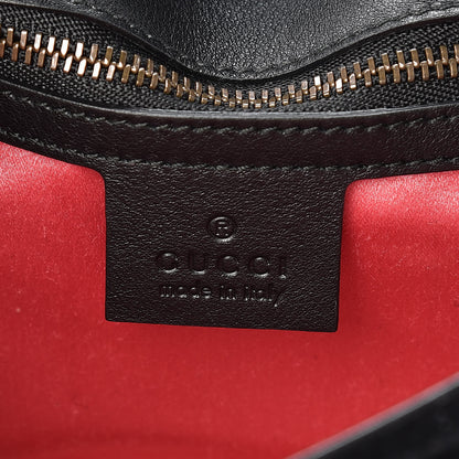 Gucci Velvet Matelasse Small GG Marmont Shoulder Bag Black 6 of 13