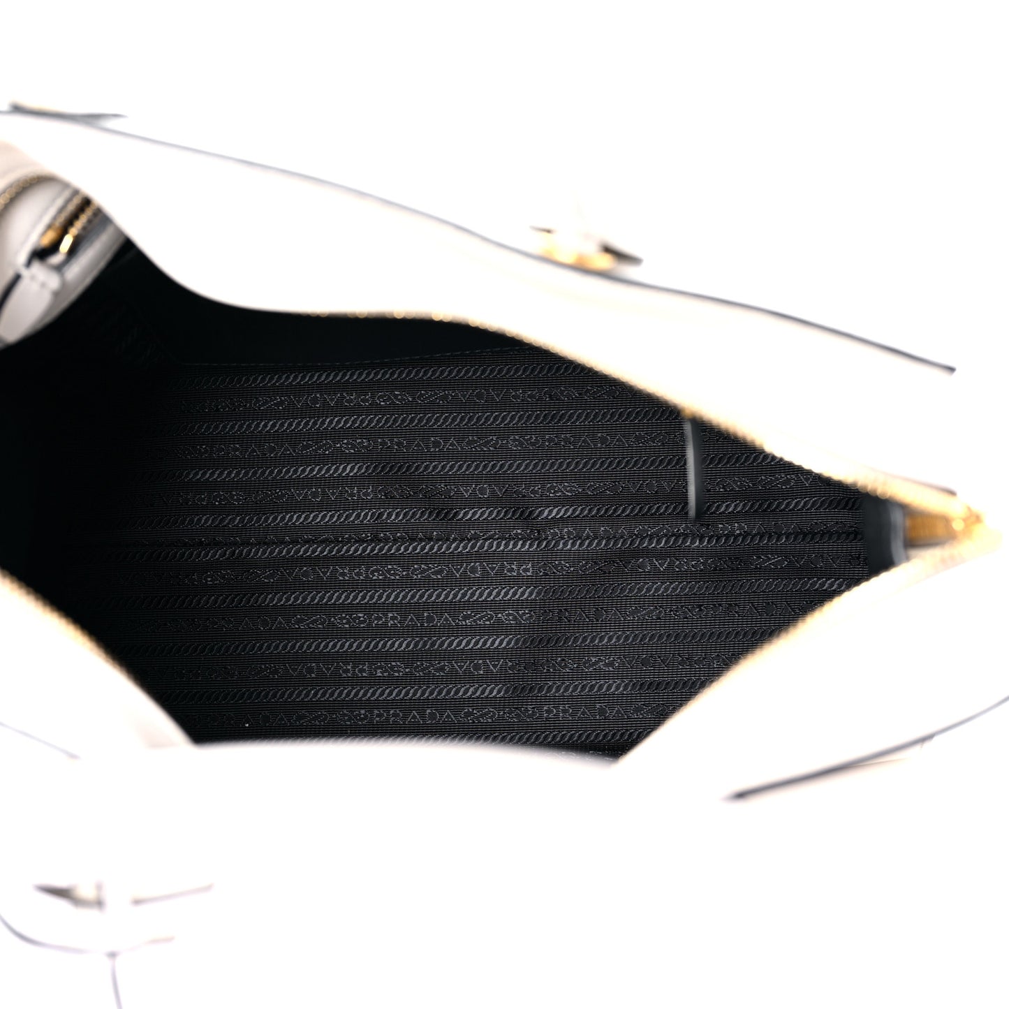 Saffiano City Calfskin Bibliothèque Top Handle White