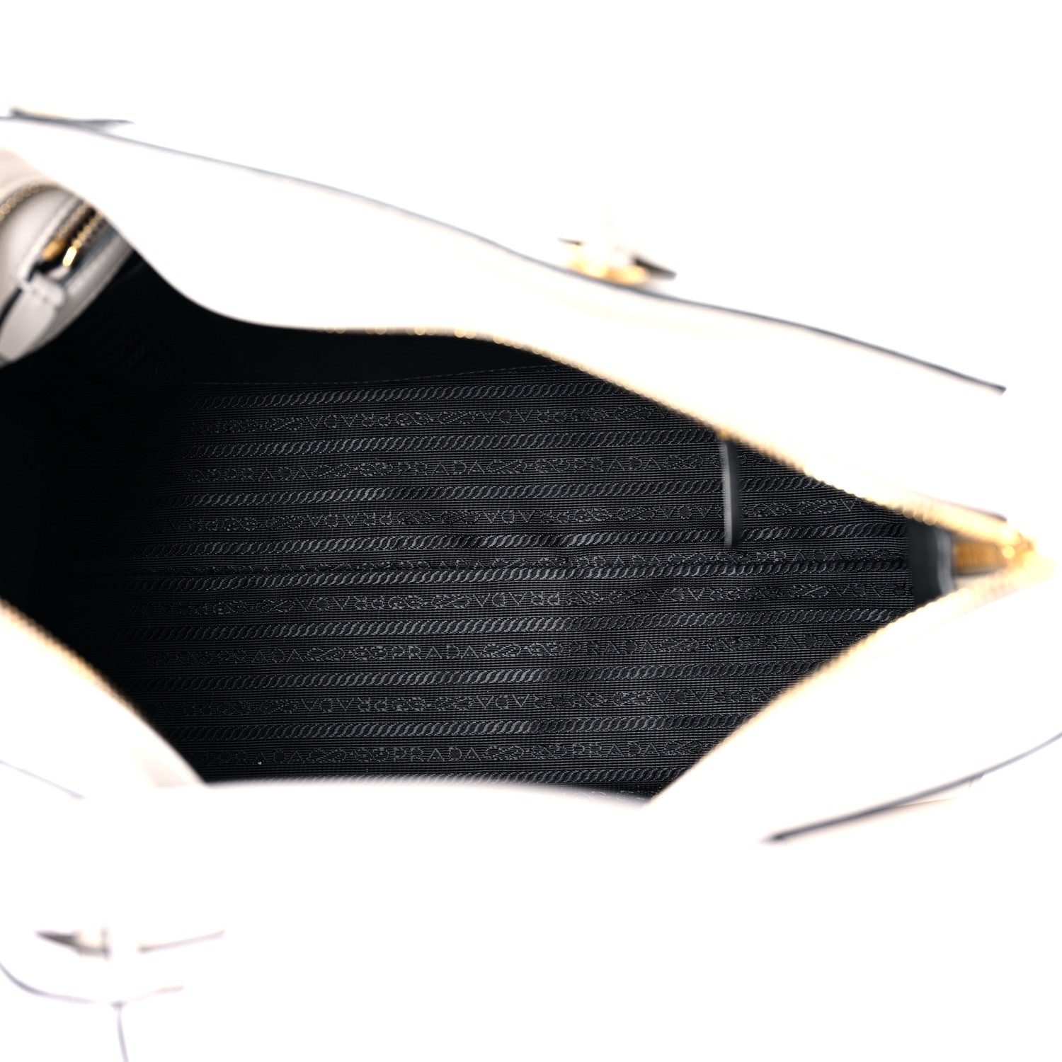 Prada Saffiano City Calfskin Bibliothèque Top Handle White 4 of 10