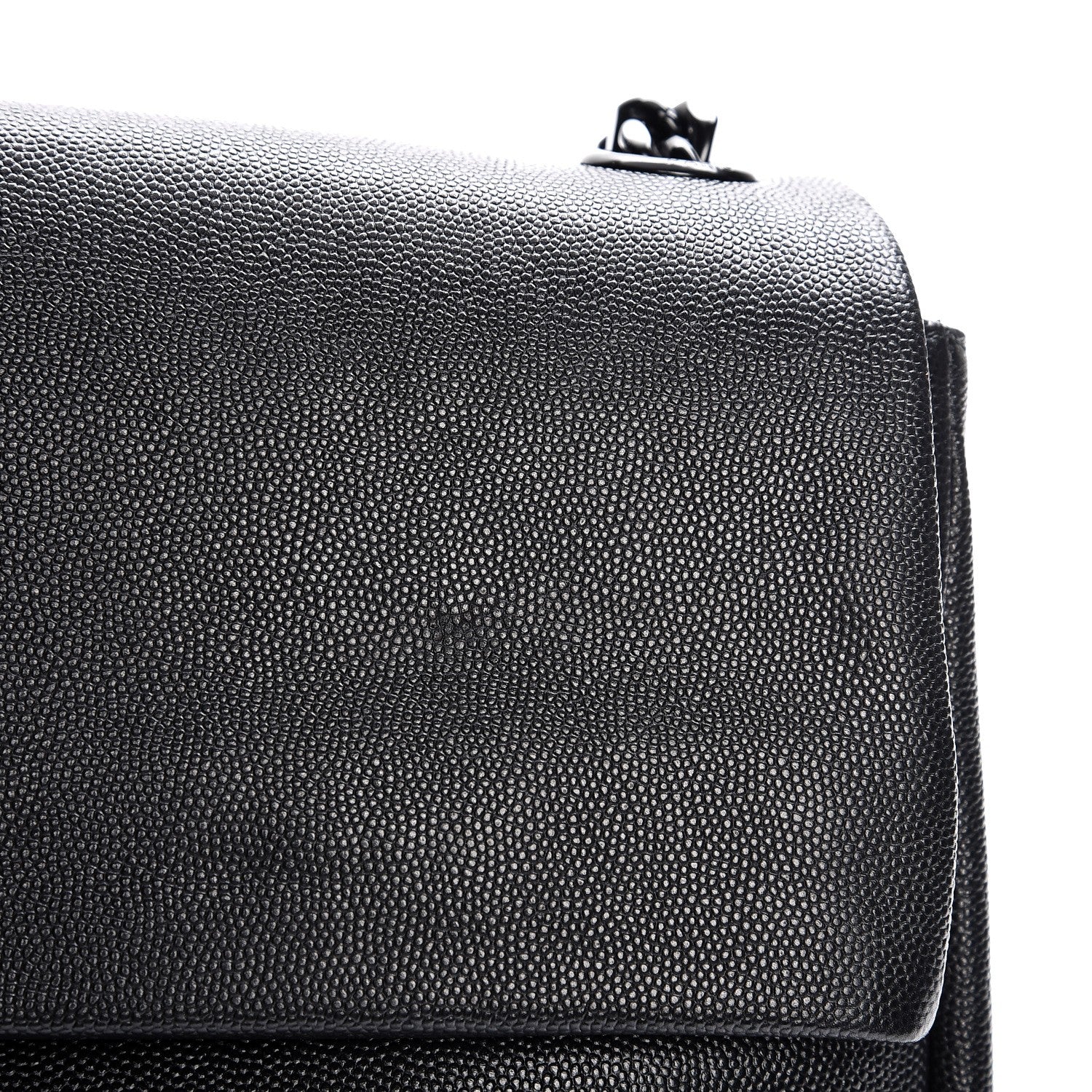 Saint Laurent Grain De Poudre Medium West Hollywood Monogram Fold-Over Black 9 of 9