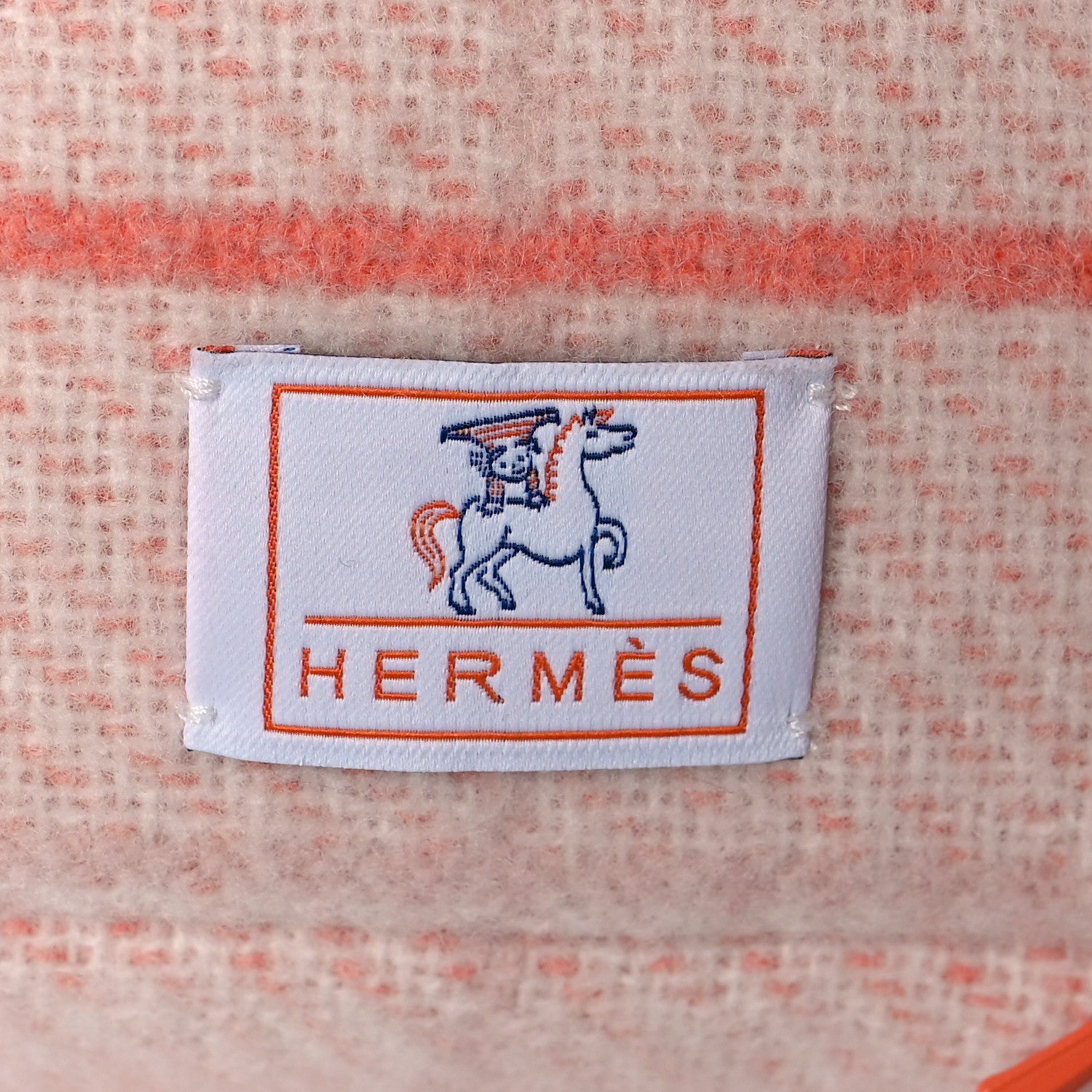 Hermes Wool Cashmere Avalon Cabriole Pillow Melon 3 of 3