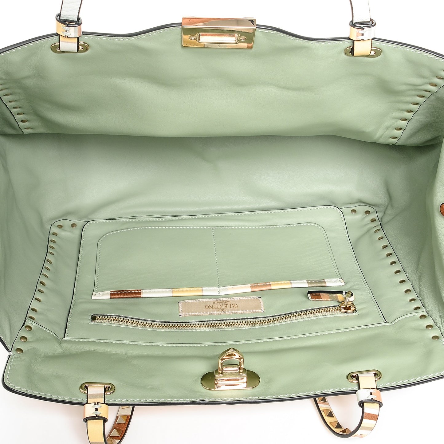 Vitello Native Couture 1975 Medium Rockstud Tote Multicolor