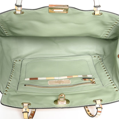 Valentino Garavani Vitello Native Couture 1975 Medium Rockstud Tote Multicolor 5 of 6
