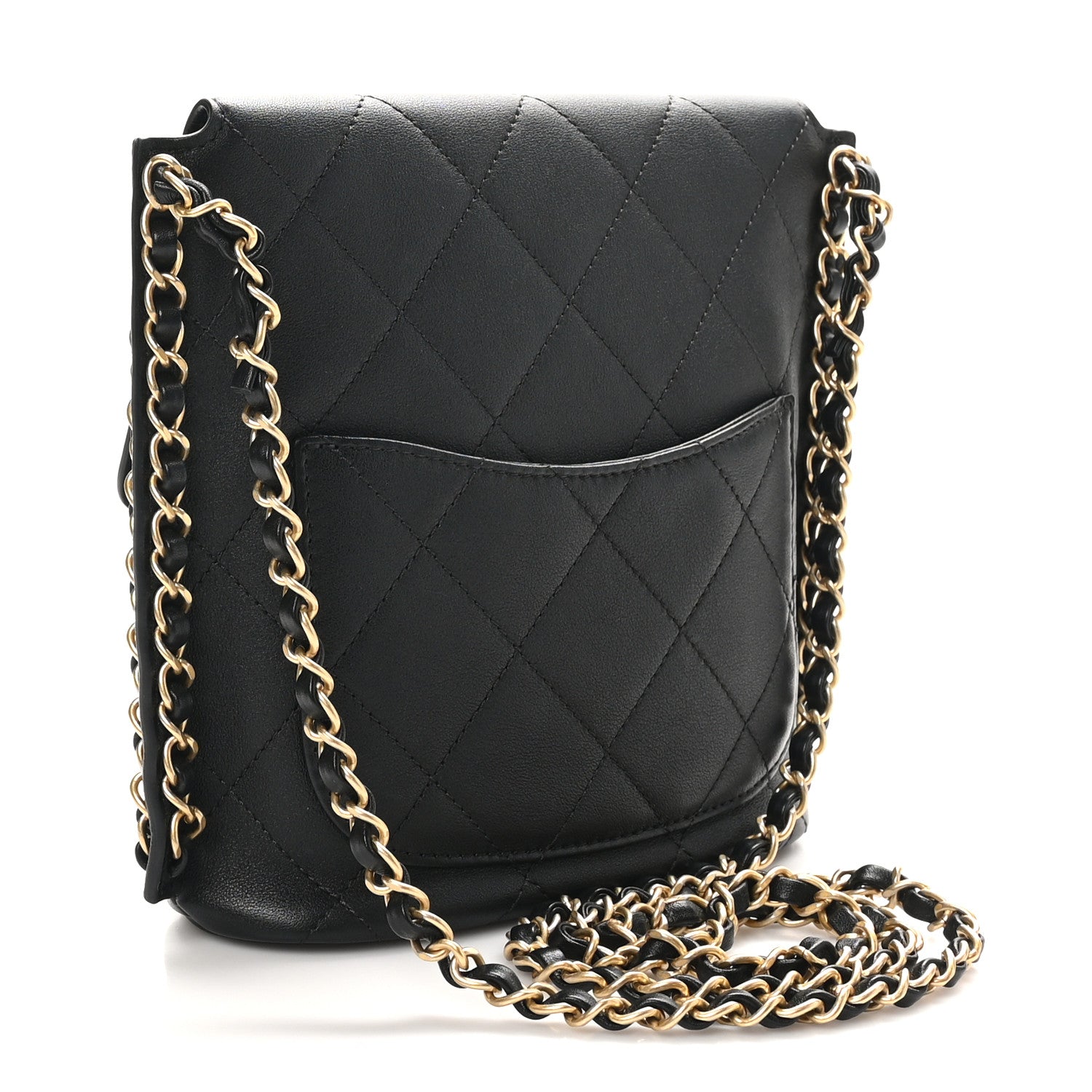 Chanel Calfskin Quilted Chain Small Hobo Bag Black 3 of 10