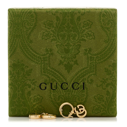 Gucci 18K Yellow Gold Running G Drop Hoop Earrings 6 of 6