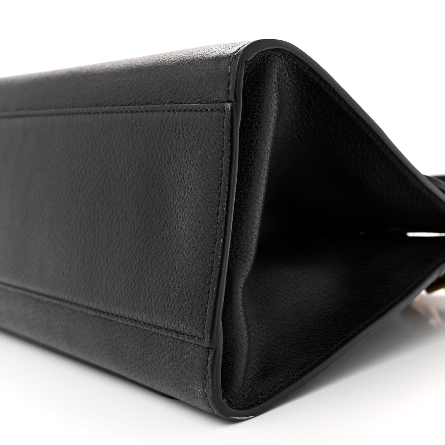 Gucci Grained Calfskin Web Crystal Butterfly Stripe Medium Totem Top Handle Bag Black 10 of 14