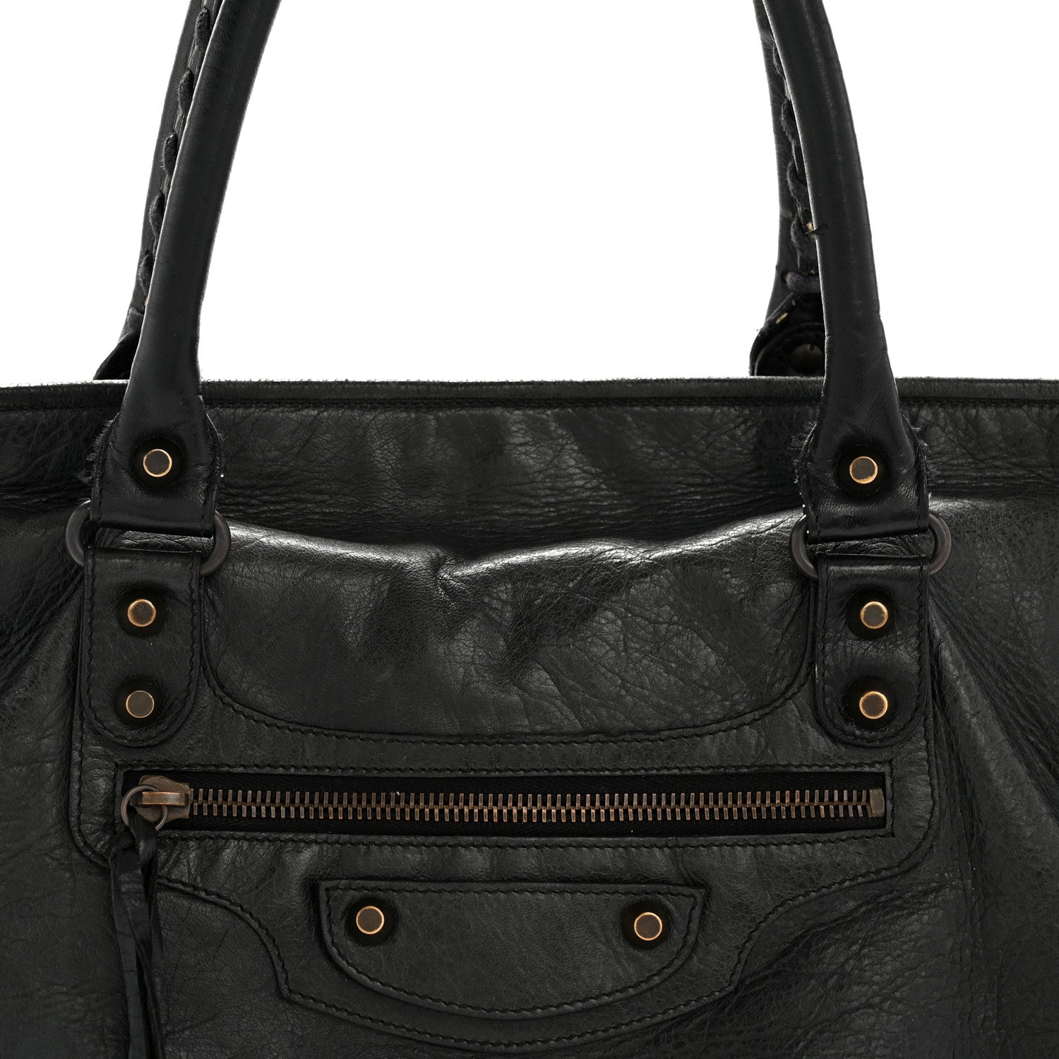 Balenciaga Agneau Classic Hardware Large Sunday Tote Black 9 of 14