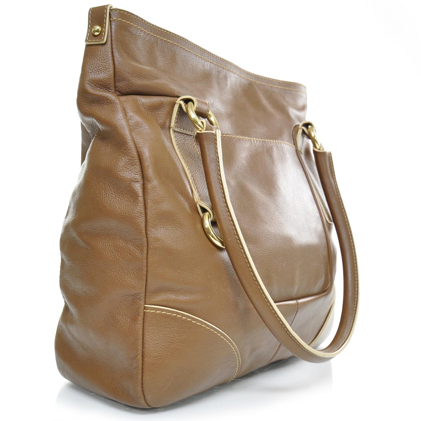 Leather Satchel Sesame Brown