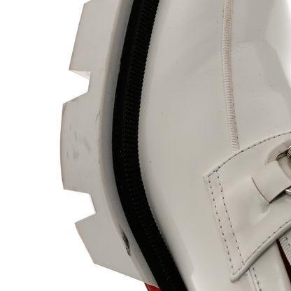 Christian Louboutin Calfskin Abrasivato Womens Maxiswing Flats 40 White 8 of 9
