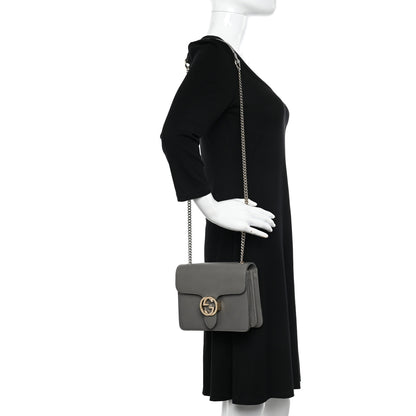Gucci Dollar Calfskin Small Interlocking G Shoulder Bag Loess 2 of 11