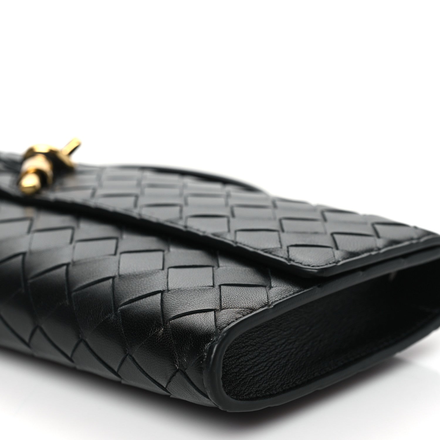 Bottega Veneta Nappa Intrecciato Long Andiamo Top Handle Clutch Black 10 of 10