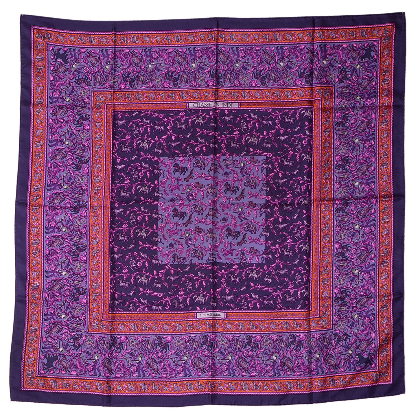 Silk Chasse En Inde Scarf 90