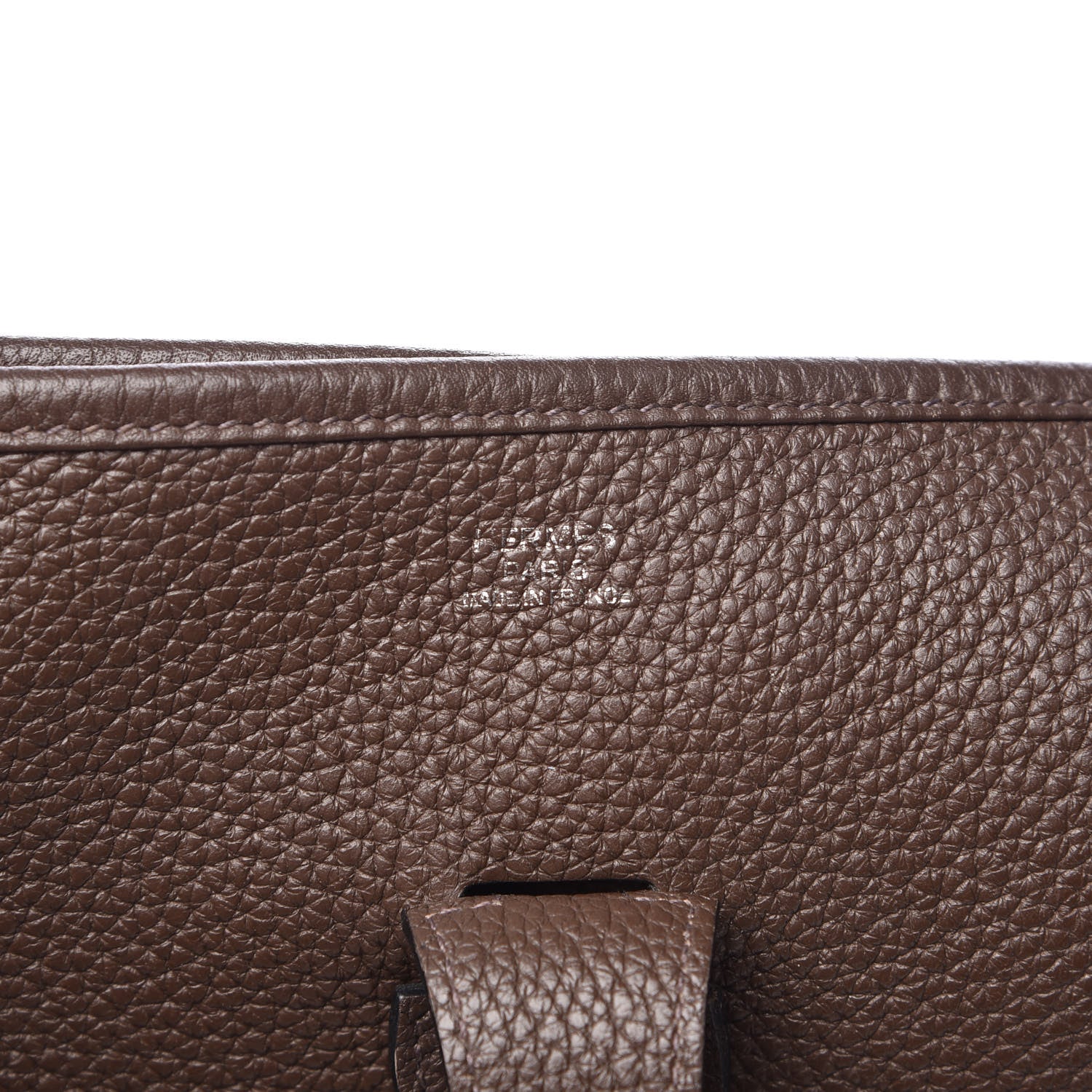 Hermes Taurillon Clemence Evelyne III GM Chocolate 6 of 9