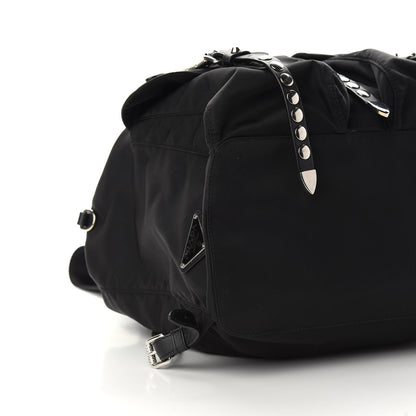 Prada Nylon New Vela Studded Backpack Black 5 of 9