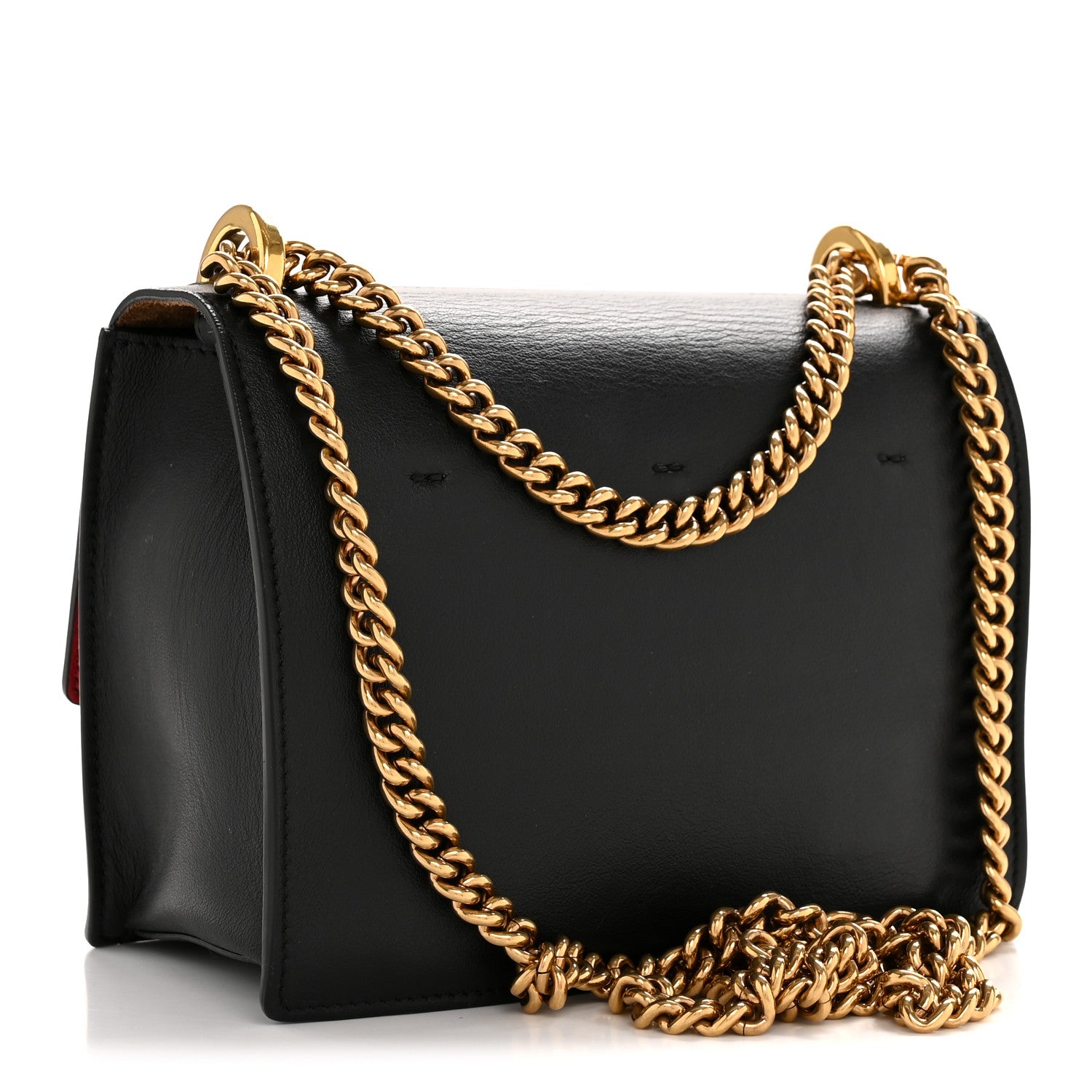 Fendi Vitello Grace Matte Small Kan U Shoulder Bag Black 5 of 27