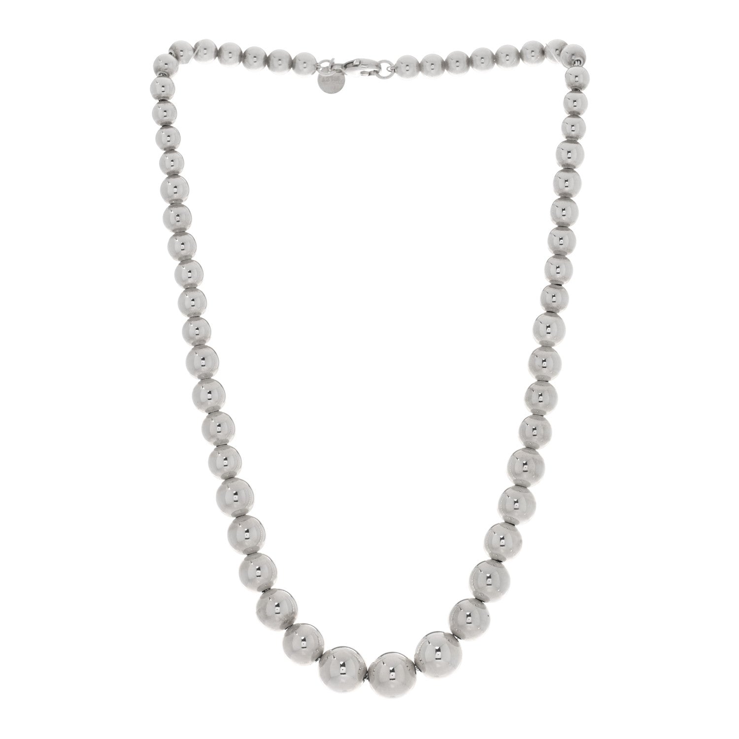 Tiffany Sterling Silver Hardwear Graduated Ball Necklace 3 of 5