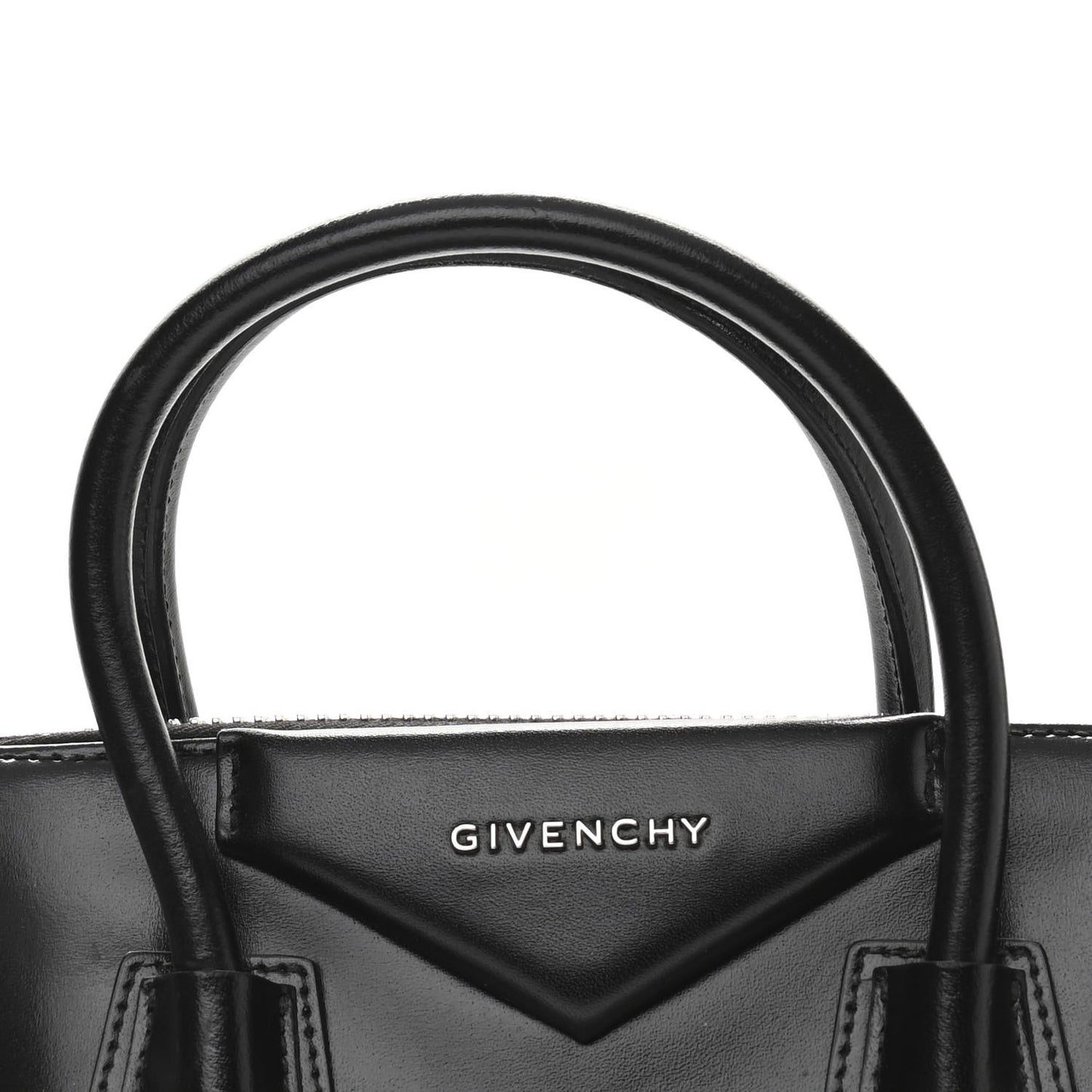 Shiny Lord Calfskin Small Antigona Black
