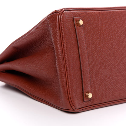Hermes Togo Verso Birkin 35 Brique Ebene 8 of 9
