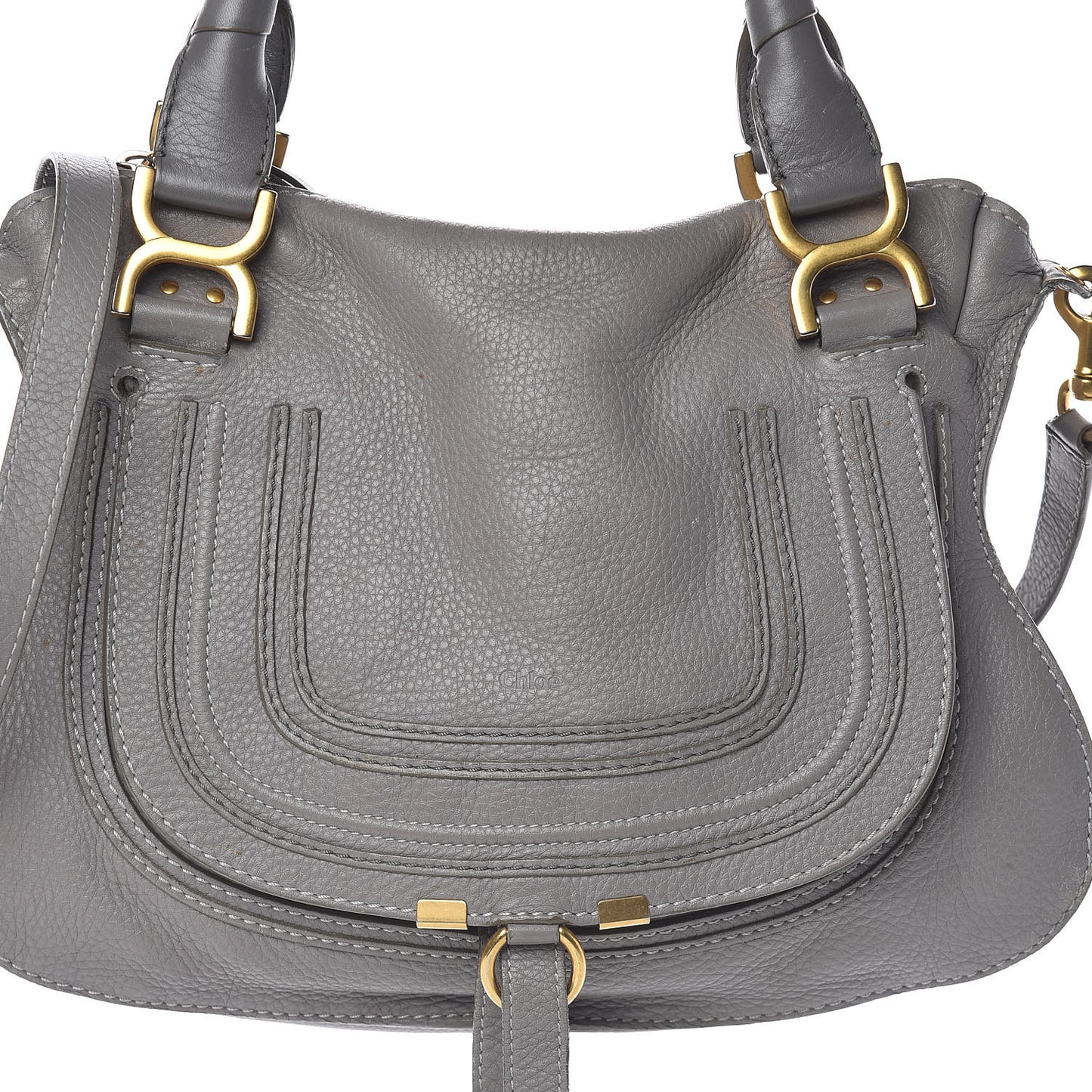 Calfskin Medium Marcie Satchel Cashmere Grey