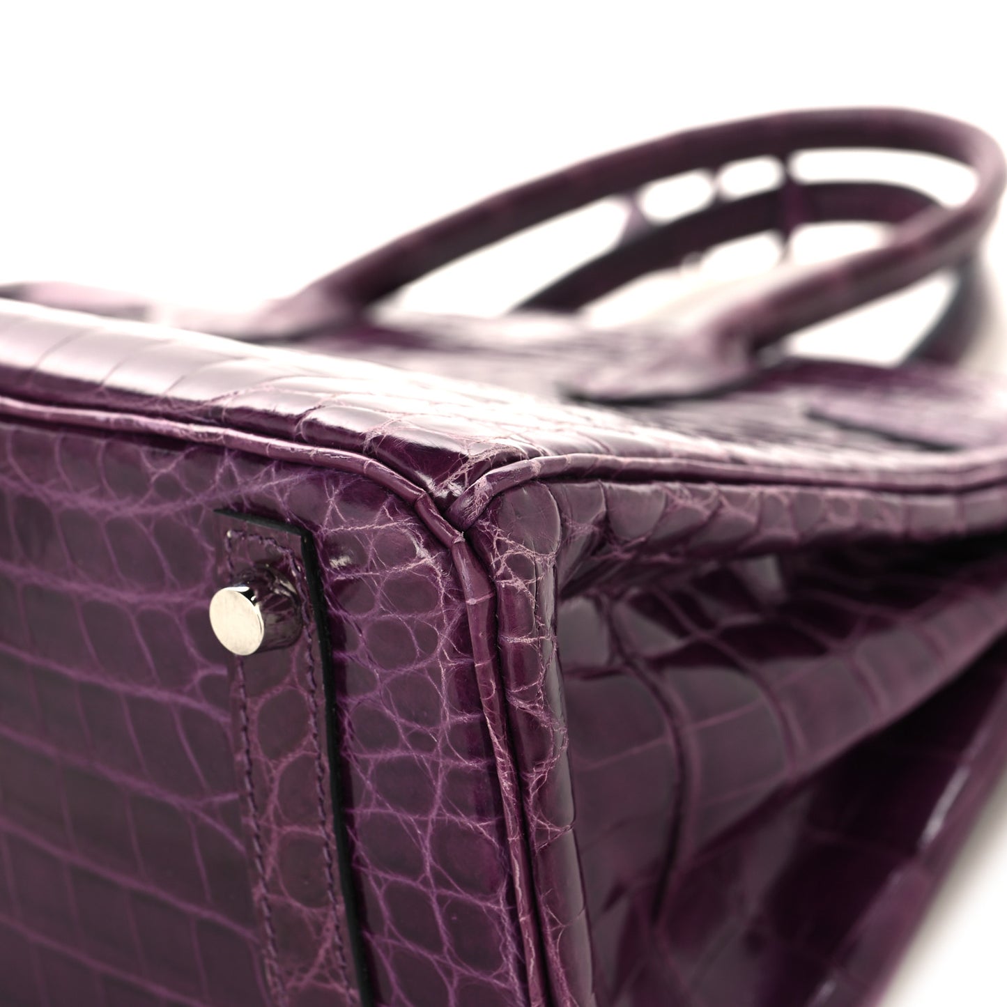 Shiny Niloticus Crocodile Birkin 30 Amethyst