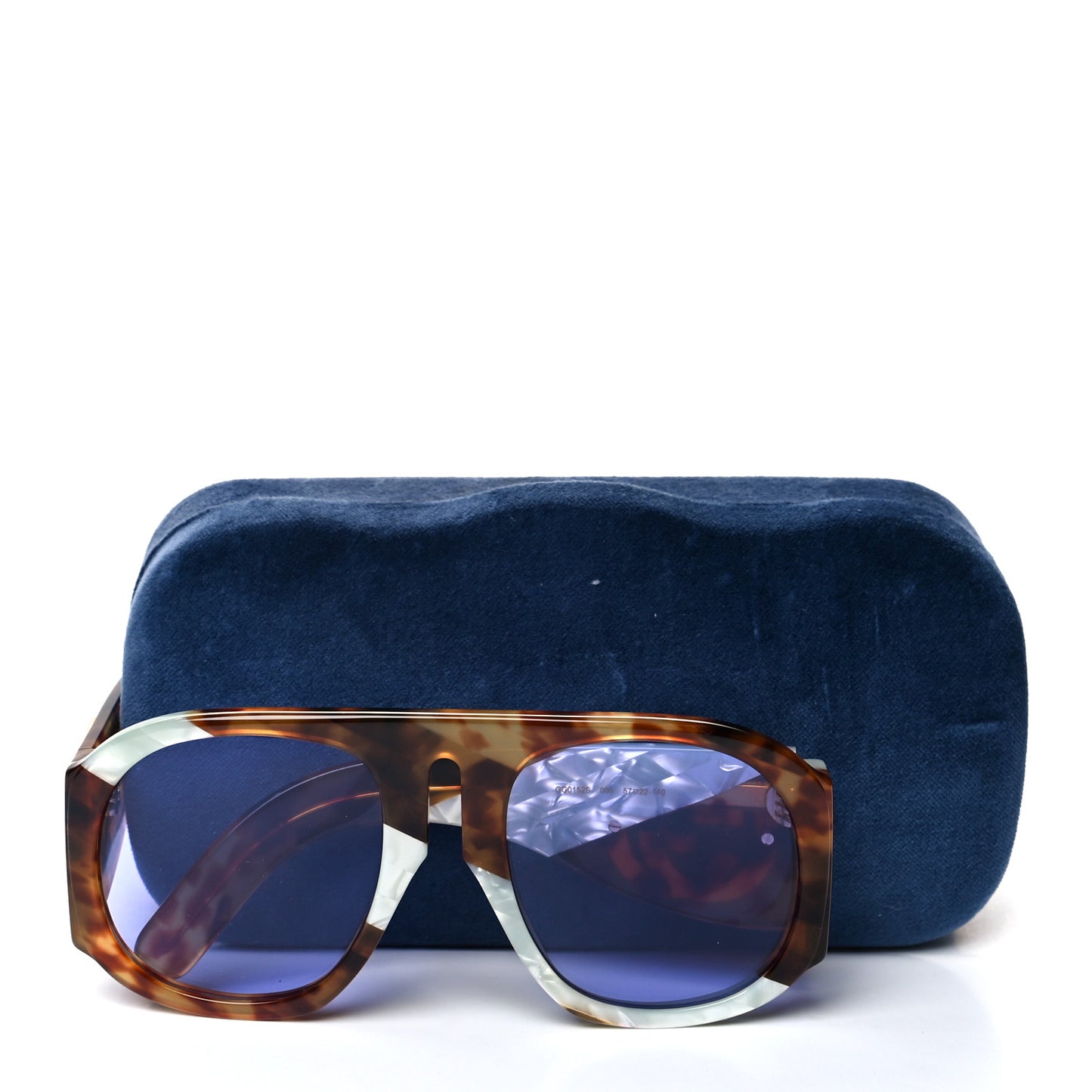 Oversized Aviator Sunglasses GG0152S Tortoise Mother Of Pearl