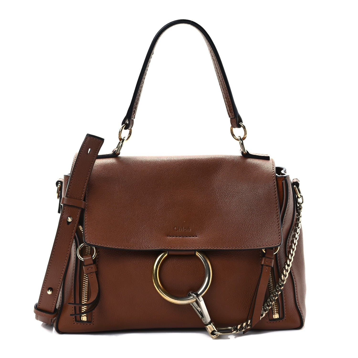 Chloe Calfskin Medium Faye Day Shoulder Bag Tan 1 of 12