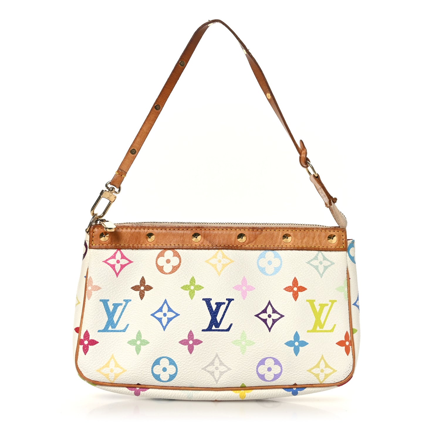 Monogram Multicolor Pochette Accessories White