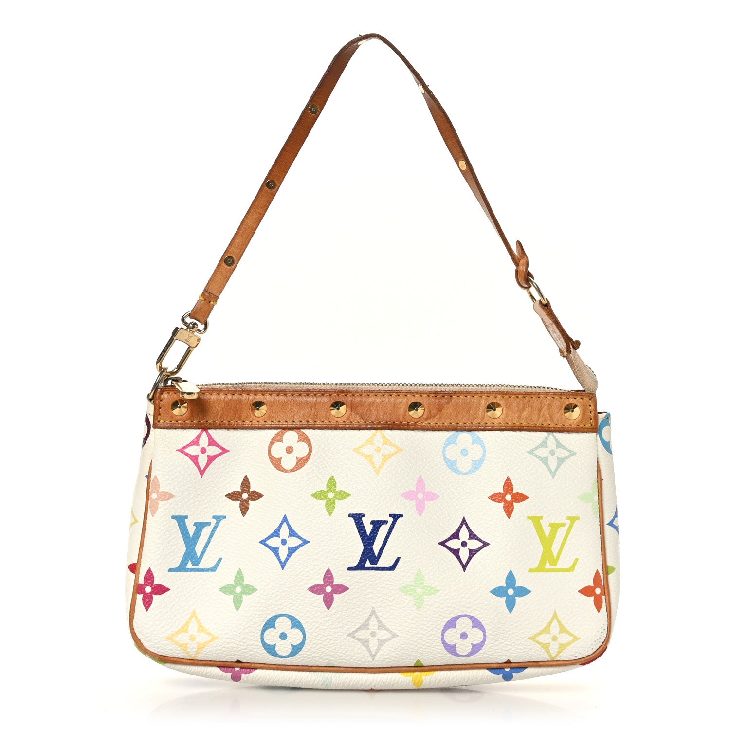 Louis Vuitton Monogram Multicolor Pochette Accessories White 1 of 9