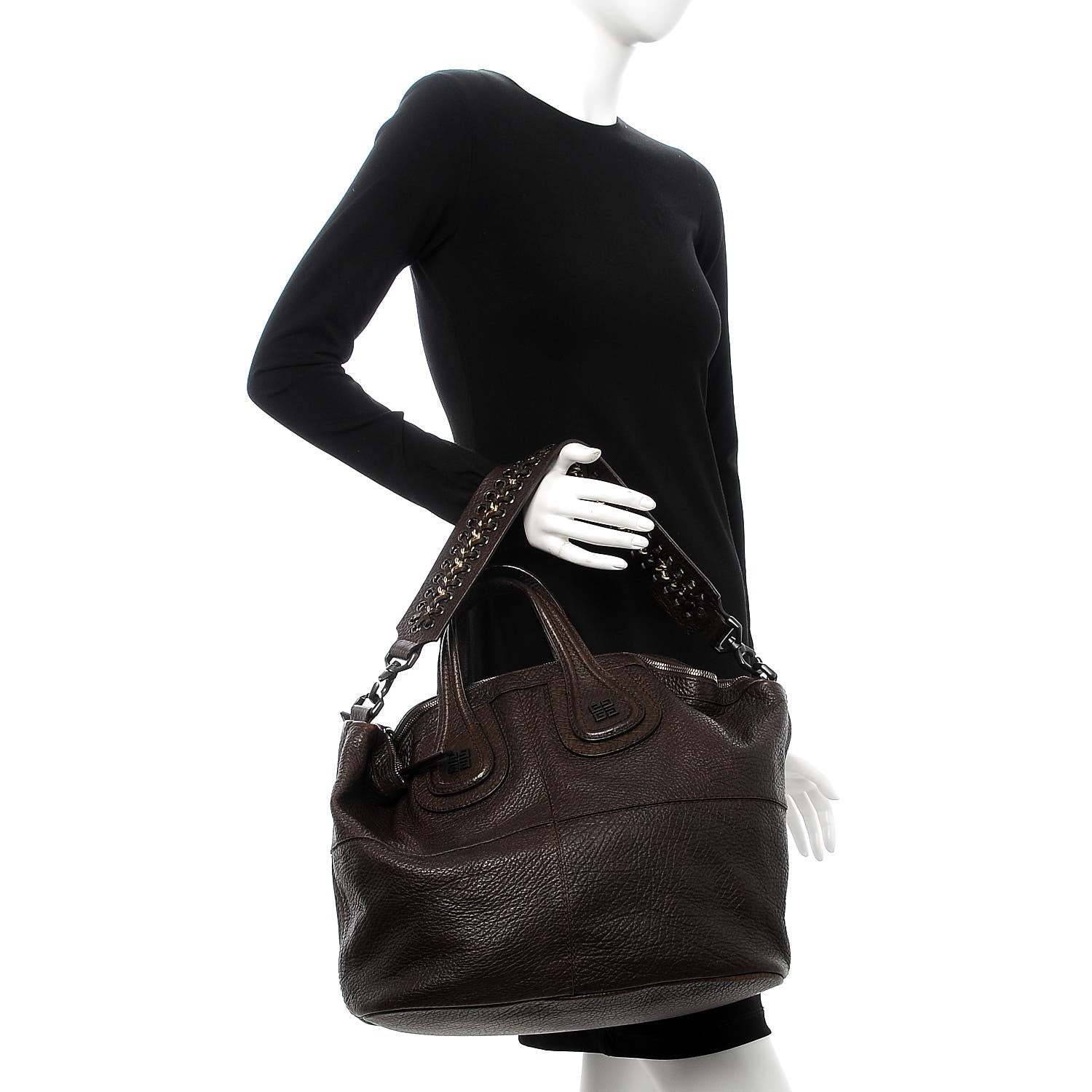Givenchy Pebbled Calfskin Medium Corset Chain Nightingale Brown 2 of 13