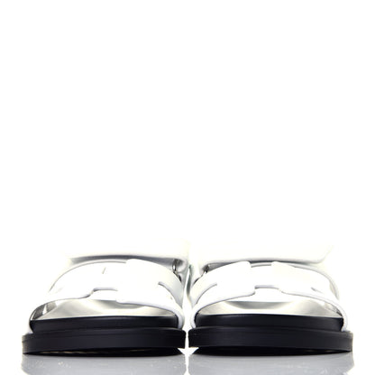 Hermes Calfskin Womens Chypre Sandals 37 White 2 of 11