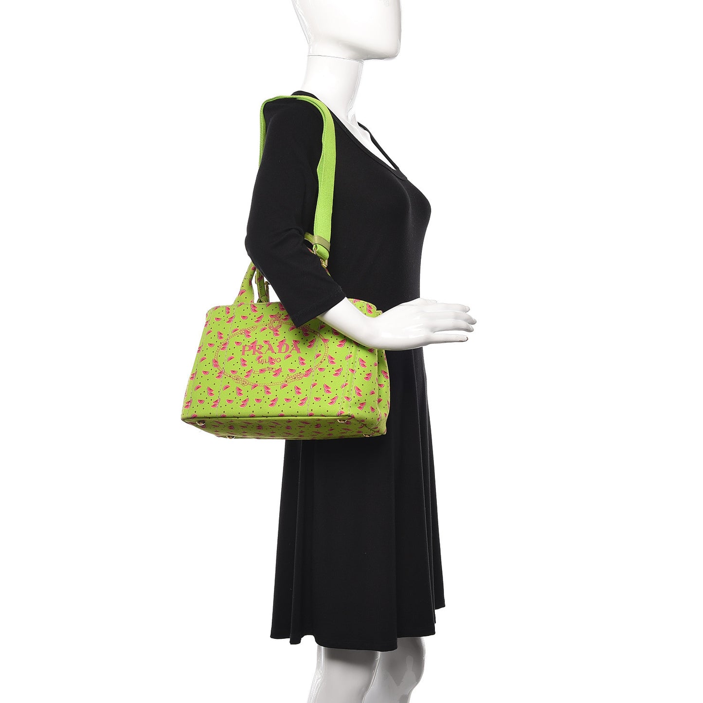 Canapa Watermelon Print Small Logo Tote Erba
