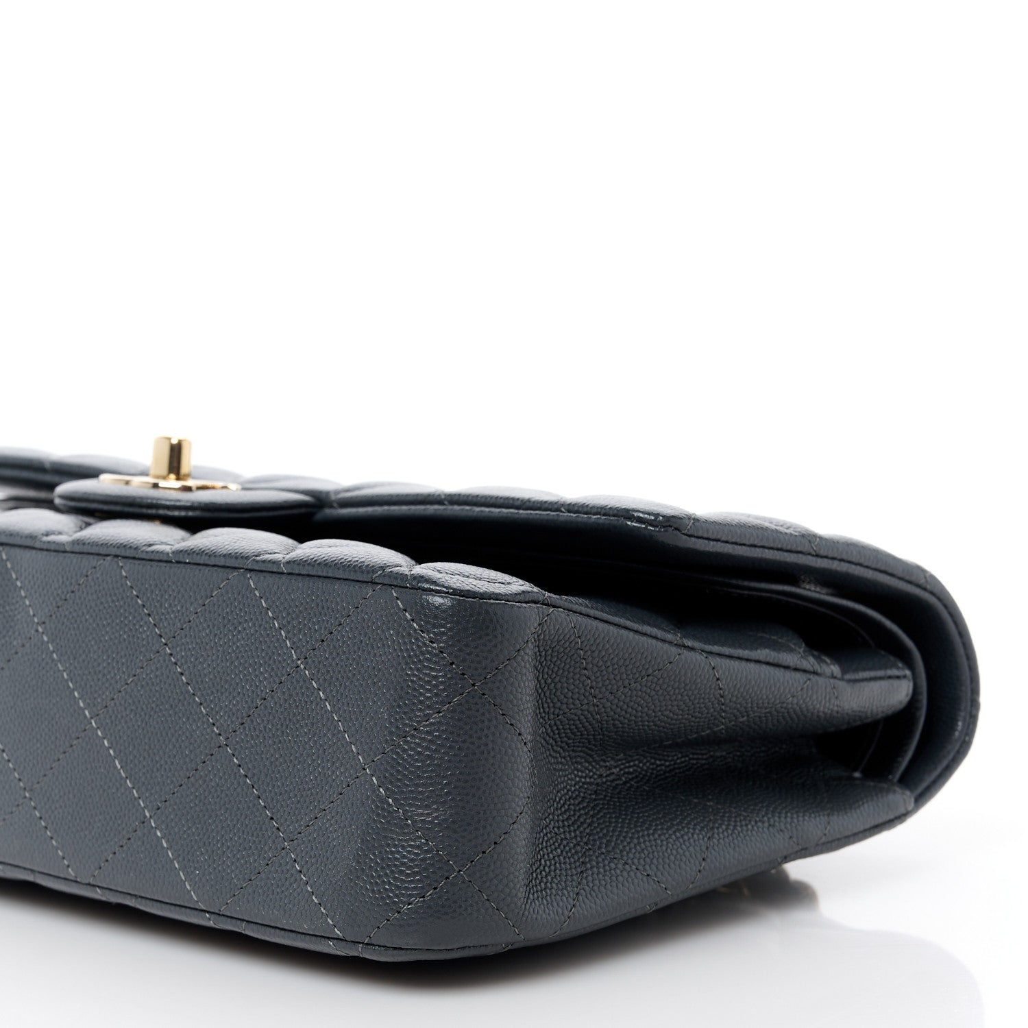Chanel Caviar Quilted Medium Double Flap Dark Grey 11 of 11
