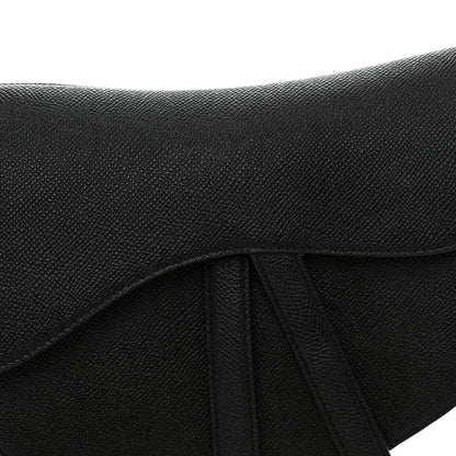 Christian Dior Grained Calfskin Saddle Bag Black 8 of 11