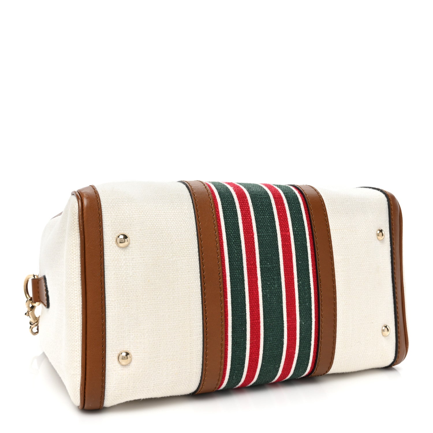 Gucci Canvas Vintage Web Medium Boston Off White 4 of 16