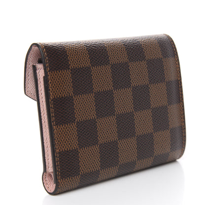 Louis Vuitton Damier Ebene Victorine Wallet Rose Ballerine 3 of 11