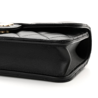 Chanel Lambskin Quilted Flap Phone Holder With Chain Black 11 of 12